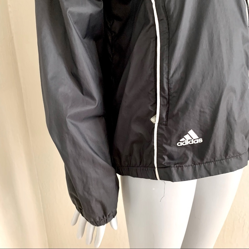 ADIDAS Golf Climaproof Windbreaker Jacket Lightweight Nylon Full Zip Black - Picture 8 of 16